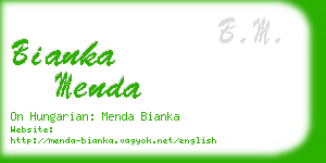 bianka menda business card